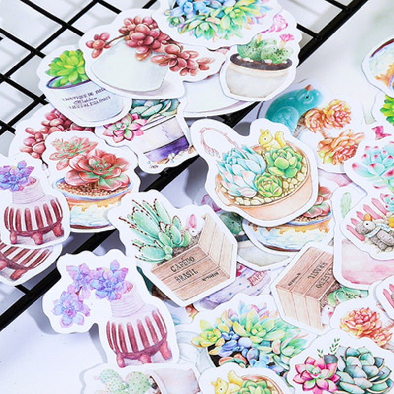 Kokorosa Petalsucculent Plants Stickers (45pcs)