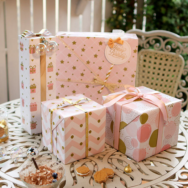 kokorosa Pink Gifts Wrapping Paper (4 Choices)