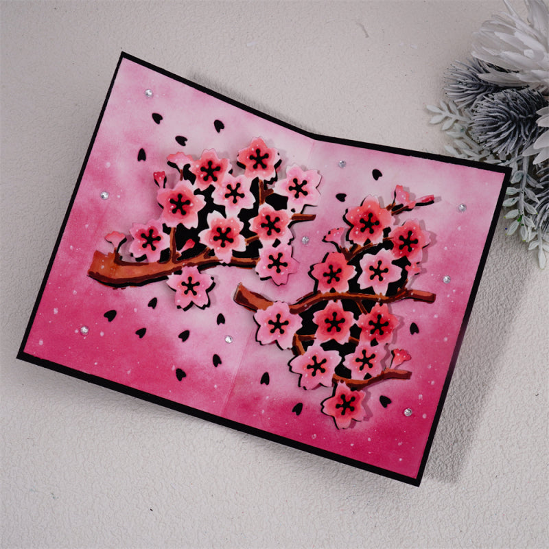 Kokorosa Metal Cutting Dies With Plum Flower Background Board