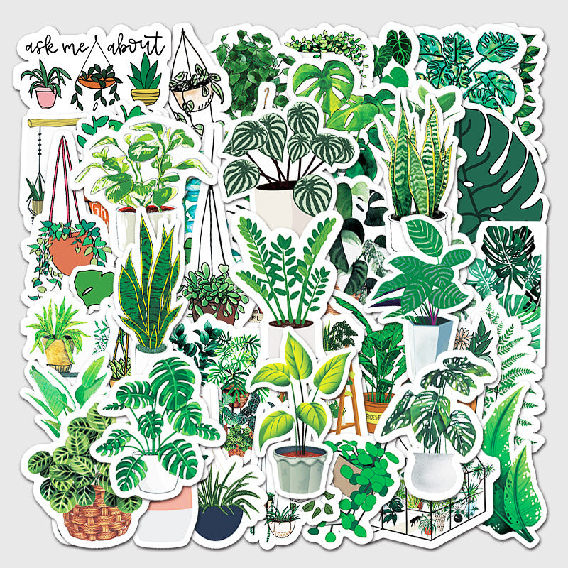 Kokorosa Potted Plants Stickers (50pcs)