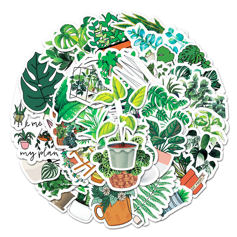 Kokorosa Potted Plants Stickers (50pcs)