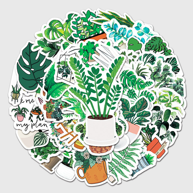 Kokorosa Potted Plants Stickers (50pcs)