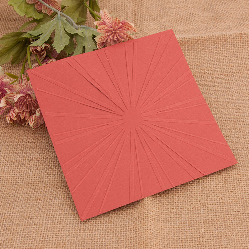 Kokorosa Radial Lines Border Plastic Embossing Folder