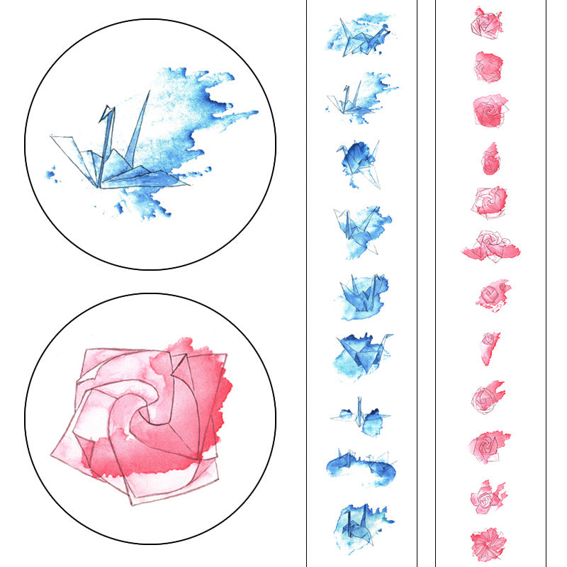 Kokorosa DIY Handmade Decoration Rose Crane Washi Tape
