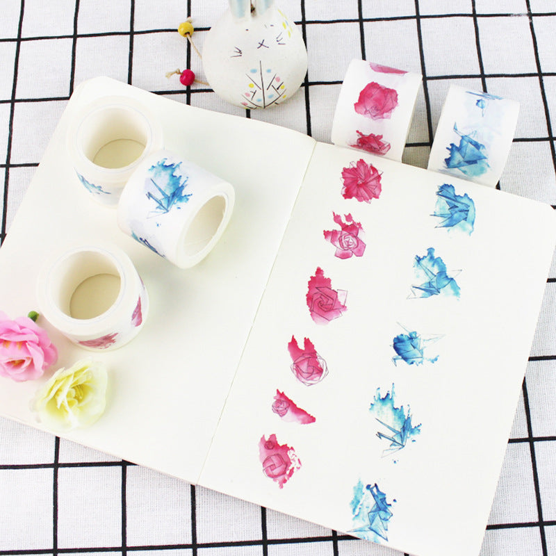 Kokorosa DIY Handmade Decoration Rose Crane Washi Tape