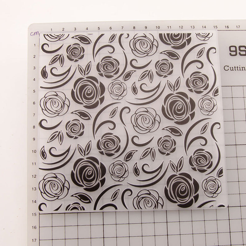 Kokorosa Rose Garden Plastic Embossing Folder