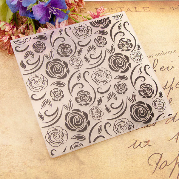 Kokorosa Rose Garden Plastic Embossing Folder