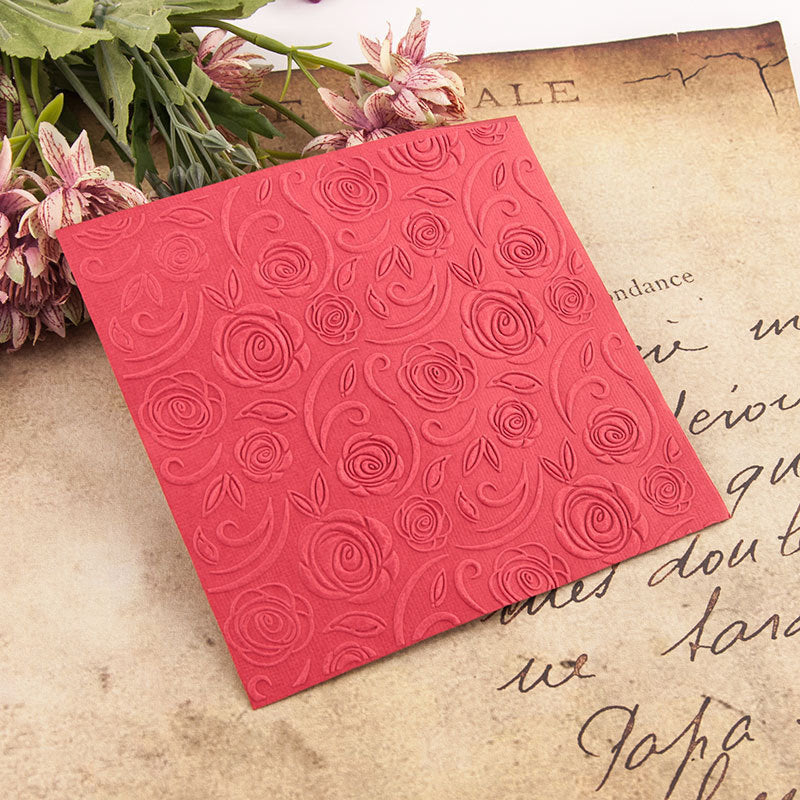 Kokorosa Rose Garden Plastic Embossing Folder