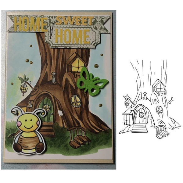 Kokorosa Cartoon Tree House Clear Stamps