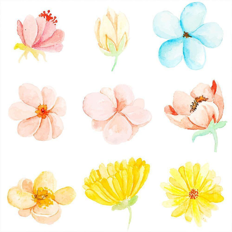 Oil Painting Style Flowers Stamps - kokorosastudio.com