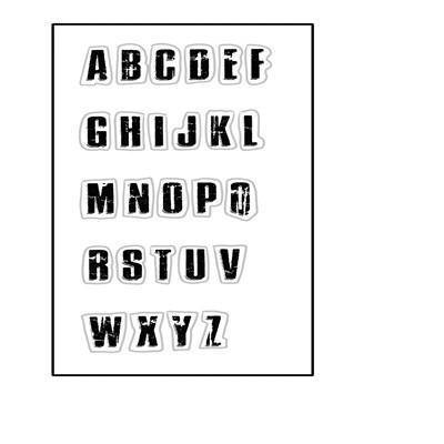 Bold English Alphabet Stamps - kokorosastudio.com