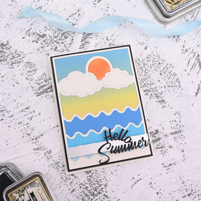 Kokorosa Metal Cutting Dies with Seaside Sunrise Background Board