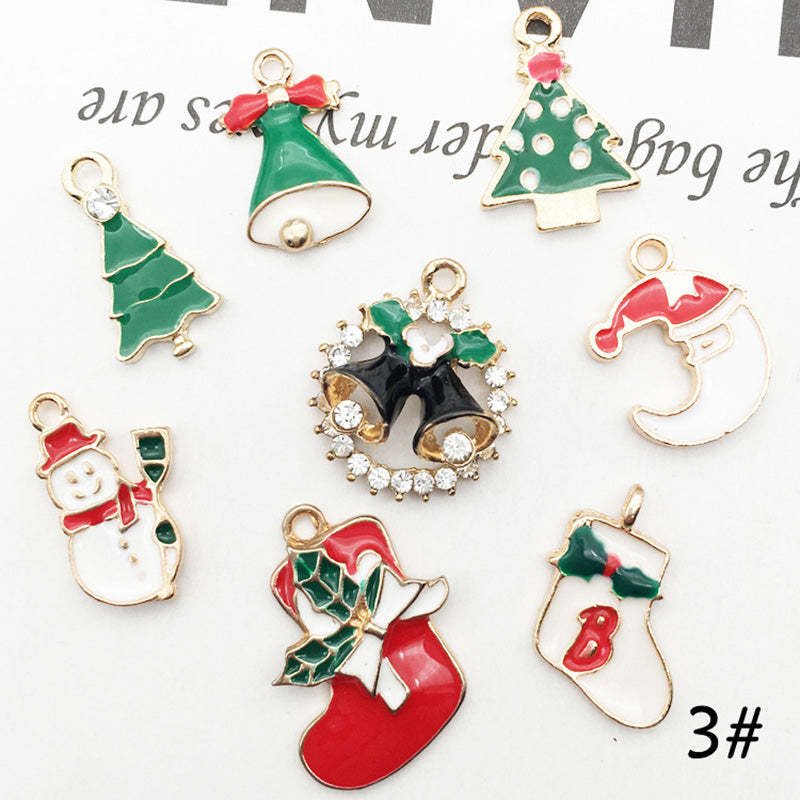 Kokorosa Shiny Christmas Drip Alloy Pendant Embellishments（8 Pcs）