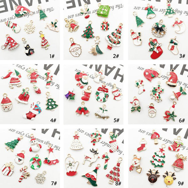 Kokorosa Shiny Christmas Drip Alloy Pendant Embellishments（8 Pcs）