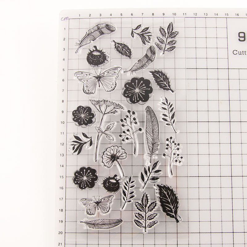 Kokorosa Simple Leaves Clear Stamps