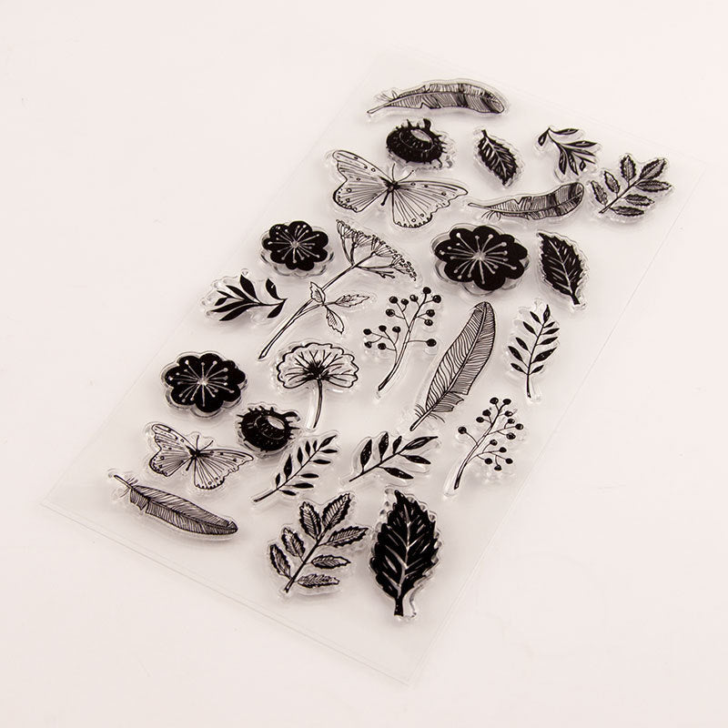 Kokorosa Simple Leaves Clear Stamps