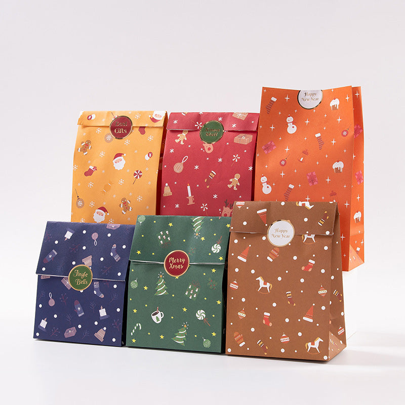 Kokorosa Sparkle Christmas Portable Gift Bags (6Pcs)