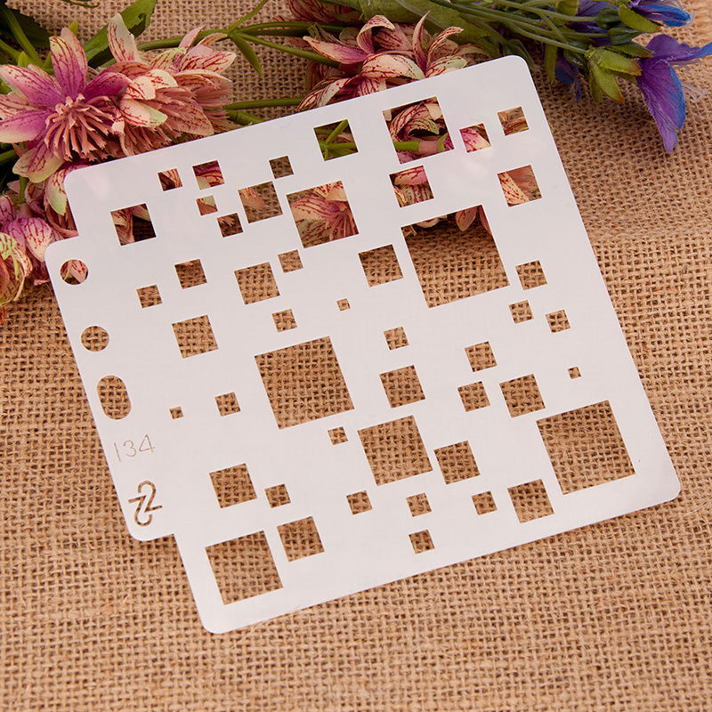 Kokorosa Square Pixel DIY Painting Hollow Stencil