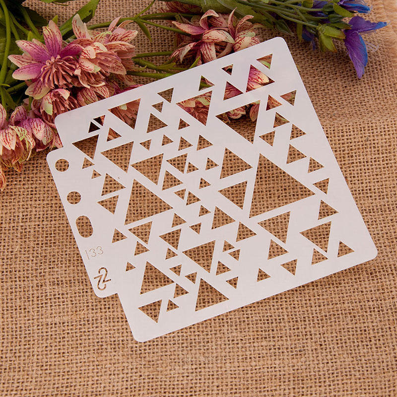 Kokorosa Triangle Geometry DIY Painting Hollow Stencil