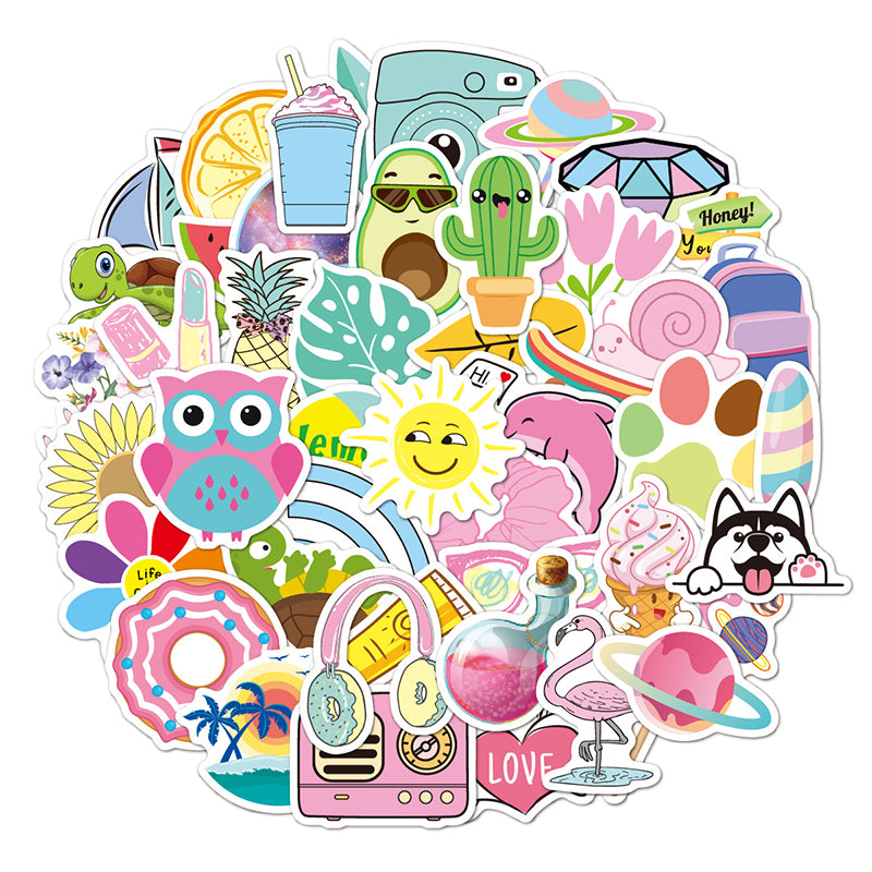 Kokorosa Tropical Island Holiday Stickers (50pcs)