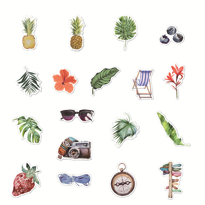 Kokorosa Tropical Island Travel Adventure Stickers (70pcs)