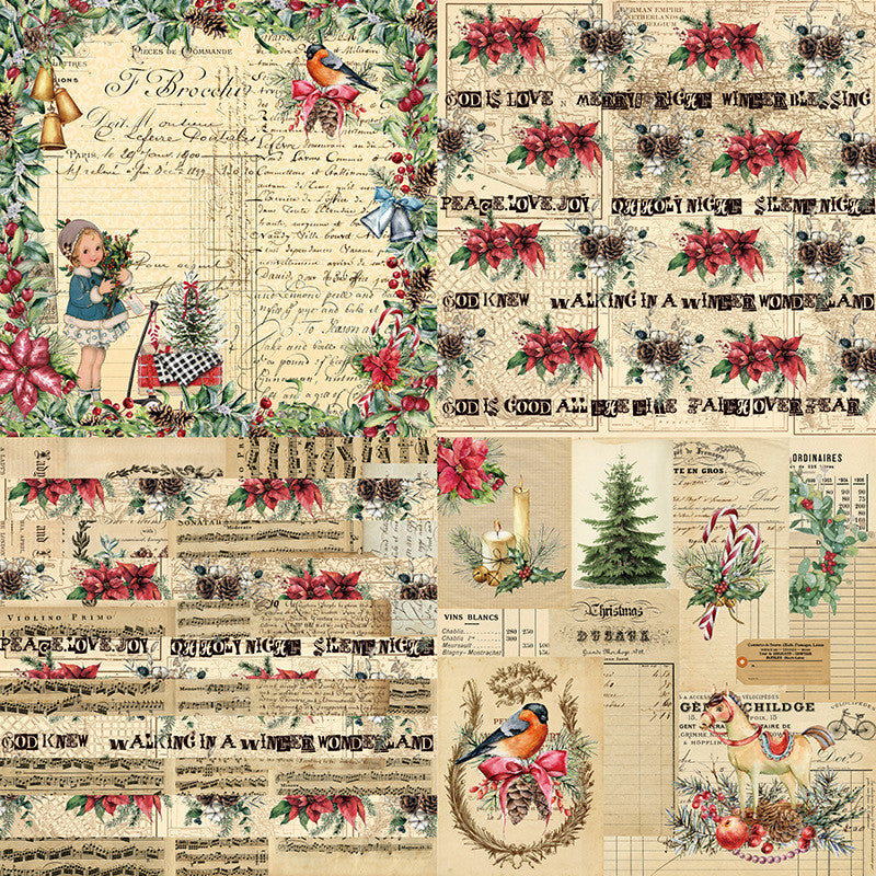 Kokorosa 24PCS 6" DIY Christmas Scrapbook & Cardmaking Paper