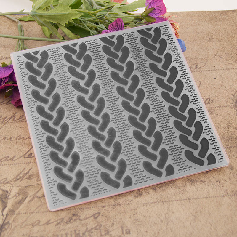 Kokorosa Weaving Pattern Plastic Embossing Folder