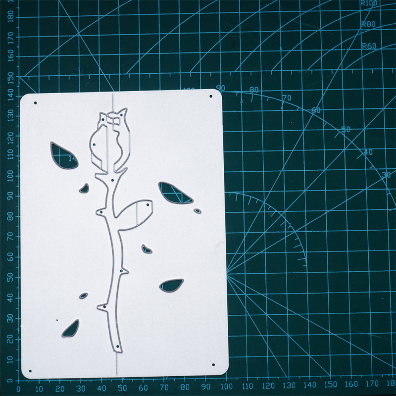 Kokorosa Metal Cutting Dies With Withered Rose Background Board