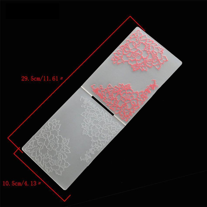 1PCS Plastic Lace Flower Embossing Folder - kokorosastudio.com