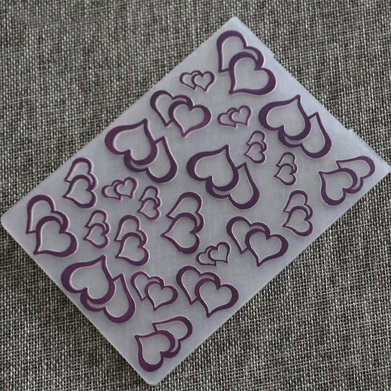 1PCS Plastic Heart Shaped  Embossing Folder - kokorosastudio.com