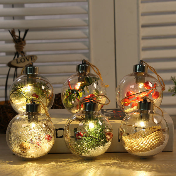 Kokorosa Yellow Light LED Spherical Christmas Tree Decoration Pendant