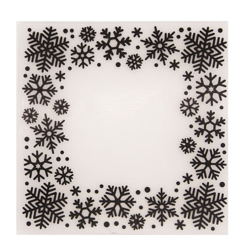 Kokorosa Snowy Border Plastic Embossing Folder