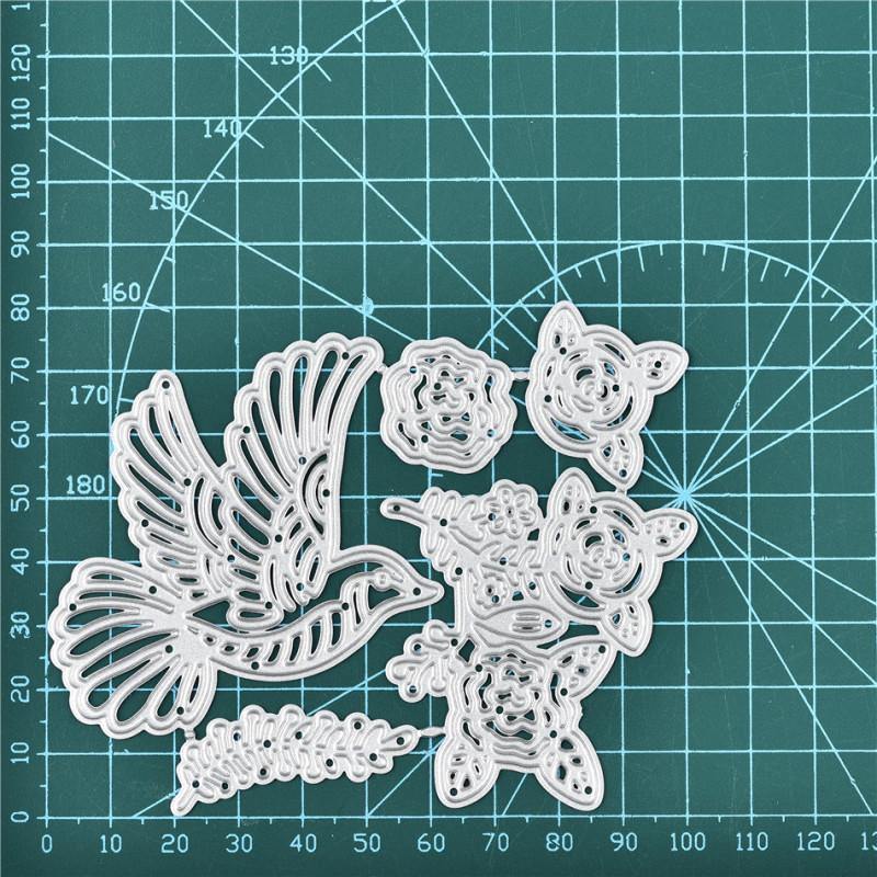 Kokorosa Pigeon Flowers Metal Cutting Dies - kokorosastudio.com