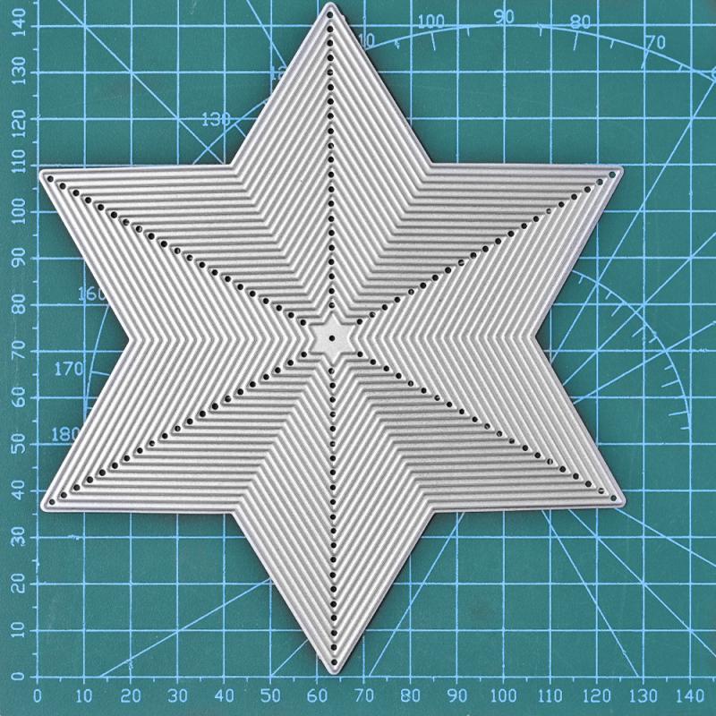 Kokorosa Six-pointed Star Frame Metal Cutting Dies