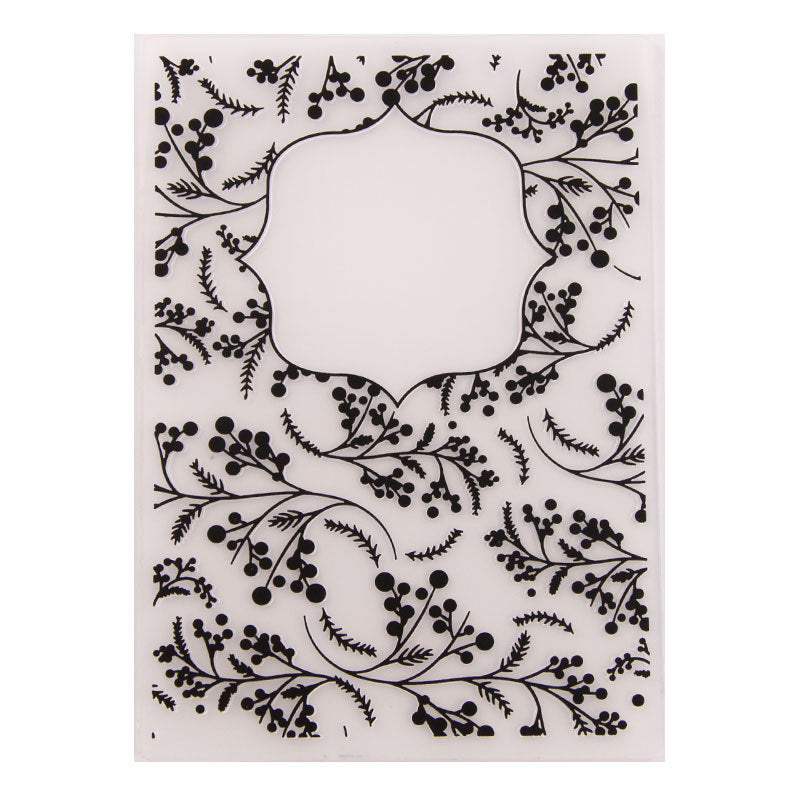 Kokorosa Berry Pattern Plastic Embossing Folder