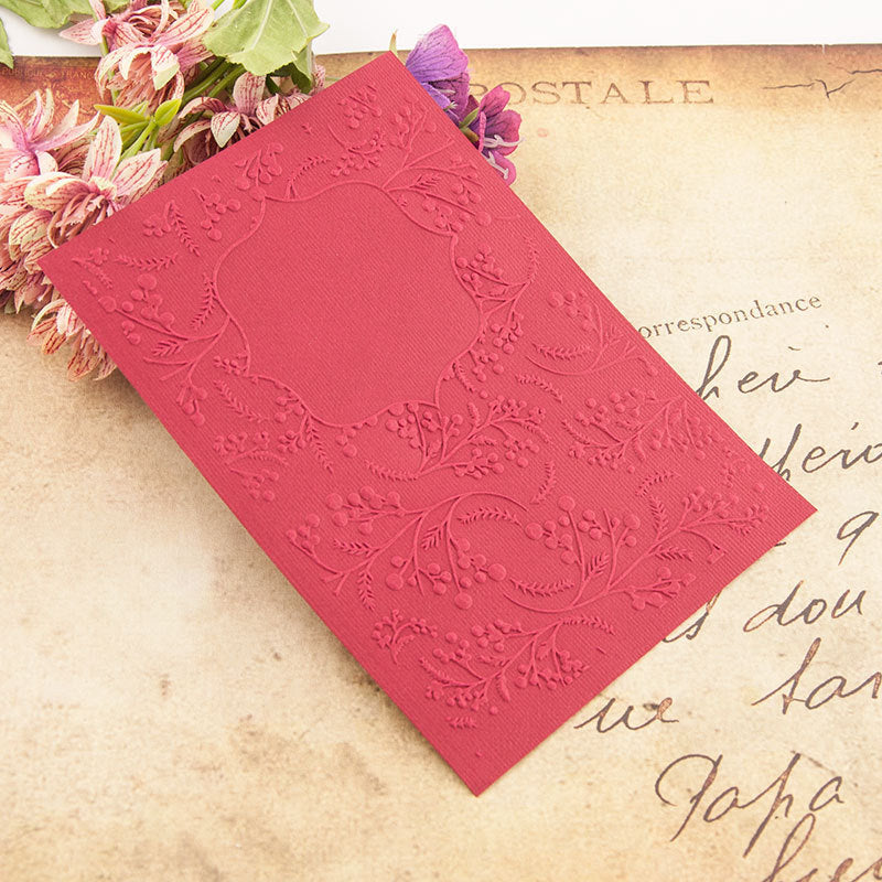 Kokorosa Berry Pattern Plastic Embossing Folder