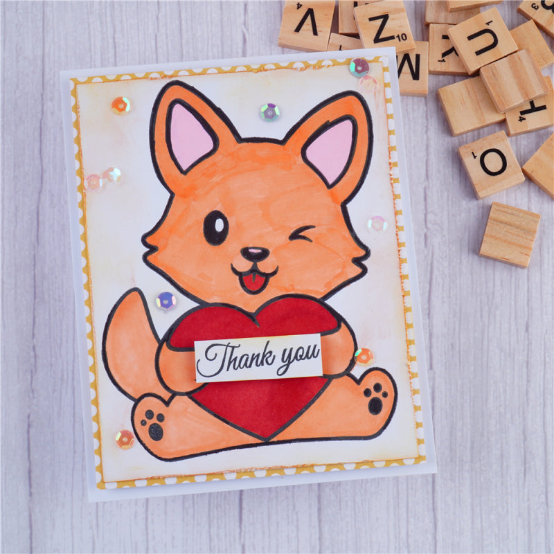 Kokorosa Cute Fox Clear Stamps
